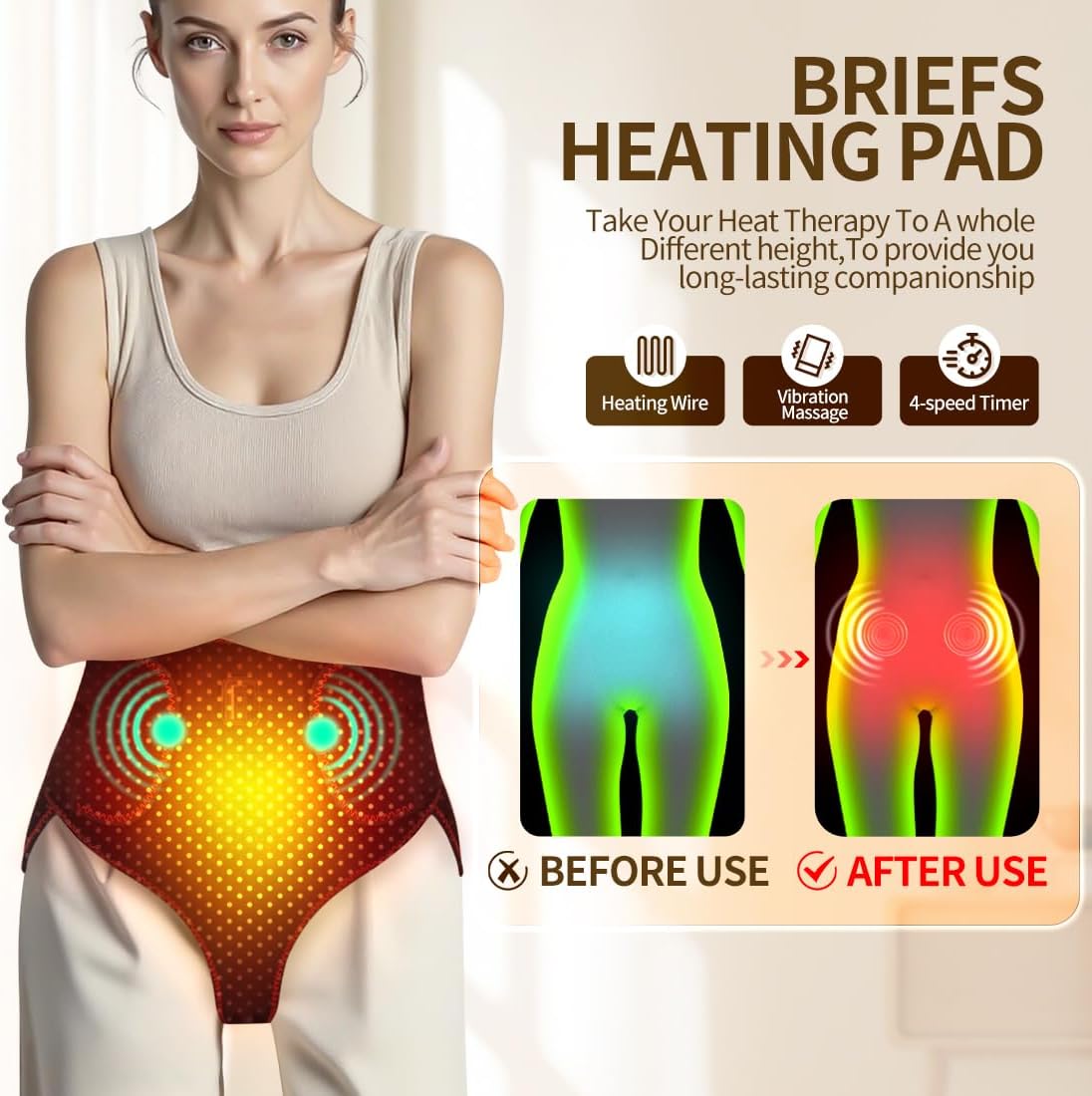Electric Heating & Massage Menstrual Relief Pad