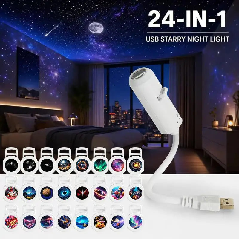 USB Galaxy Projector Nigh Light