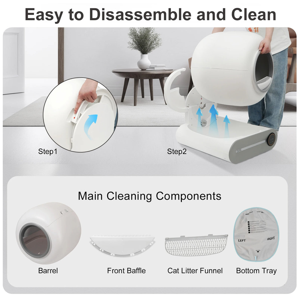 Smart Automatic Self Cleaning Litter Box