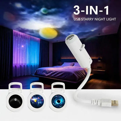 USB Galaxy Projector Nigh Light